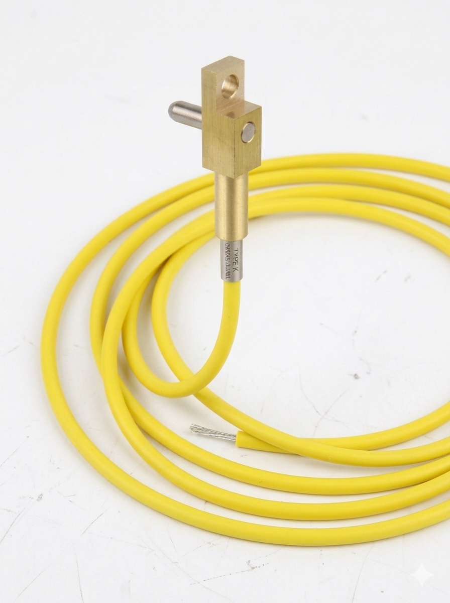 Termopar Tipo K Tipo Cadeirinha com Cabo Silicone com 1 Metro